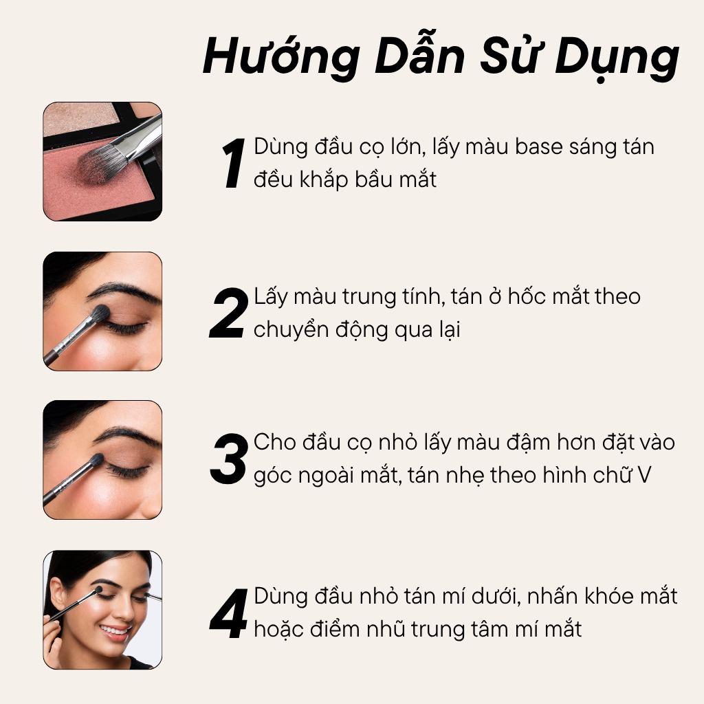 Cọ Tán Mắt Hai Đầu BH Cosmetics Double Ended Eyeshadow Brush BH026